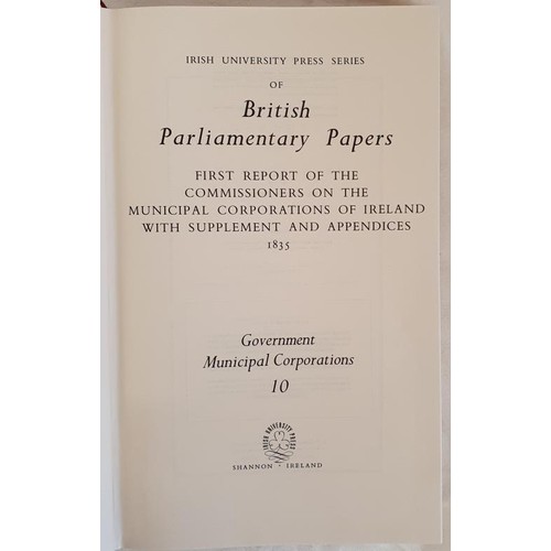 574 - First Report of the Commissioners of Municipal Corporations in Ireland with supplement and appendice... 