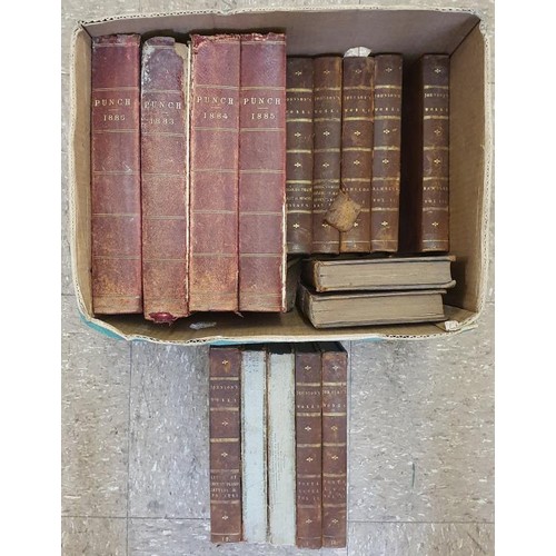 621 - Samuel Johnson , Works of in 12 Volumes. 4 Bound Volumes of Punch from June-December 1883/84/85/86 (... 