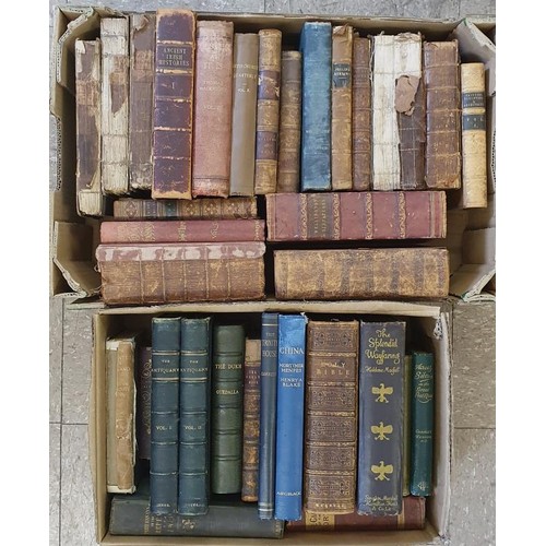 628 - Antiquarian books. Travel, art, bindings, sets; Family Bible of French family, French Park, Roscommo... 