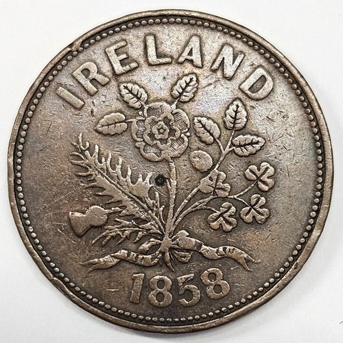 5 - Ireland - 1858 William Hodgins Banker Cloghjordan (Co. Tipperary) Token