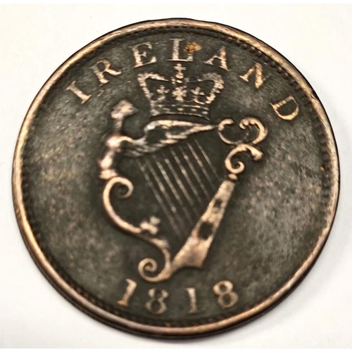 8 - Ireland - Hibernia Penny Token 1818 LUKE. XX: CHAP. XXV:Ver (Tax Protest Token)