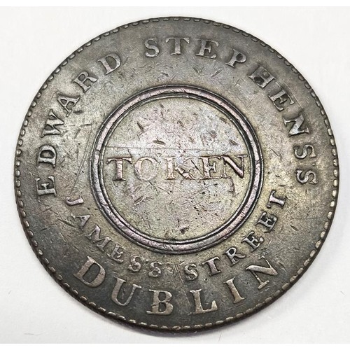 9 - Ireland - Edward Stephens's, James's Street, Dublin Token - Merchants Stores, For The Use Of His Own... 