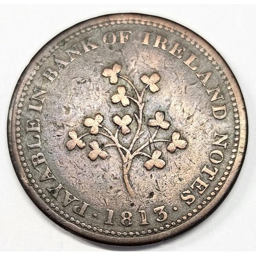 10 - Ireland - J Hilles, Dublin, One Penny Token, 1813, Payable In Bank Of Ireland