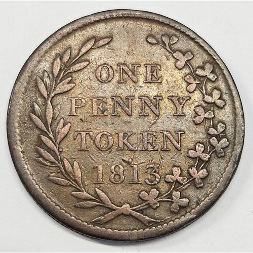 13 - Ireland - G Irvine Strabane, One Penny Token 1813