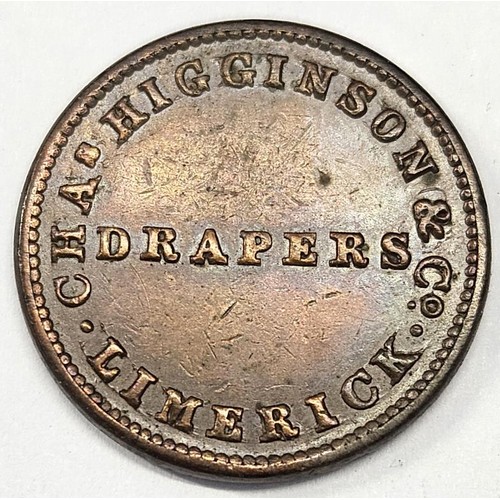 32 - Limerick, Charles Higginson. Farthing token, CHAs HIGGINSON & Co. · LIMERICK · aro... 