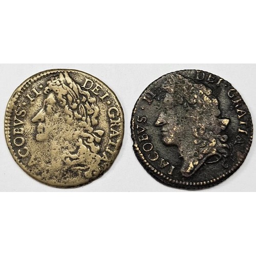 47 - Ireland - James II (1685-1691), Gunmoney 1689 Shillings, Possibly January, Obverse laureated and dra... 