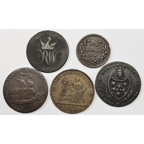 52 - Tokens - Nothing Without Industry Token, Payable in Dublin, Newry or Belfast 1795; Payable at Woodco... 