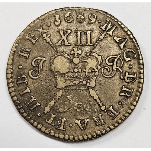 70 - Ireland - James II 12 Pence/Shilling, Dec 1689