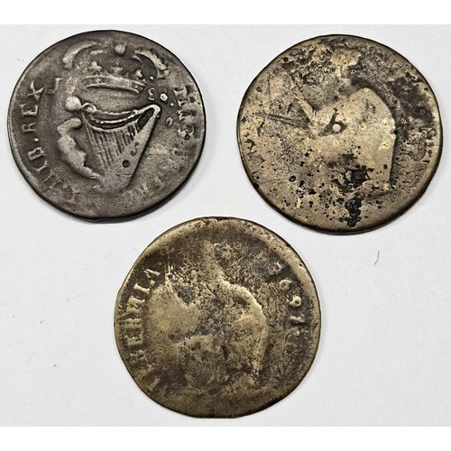 76 - Ireland James II - Half Pennies - 1688, 1691 and one other (3)