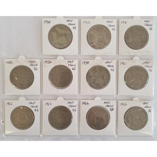 79 - Ireland: Collection of Half Crowns 1940 to 1966 (20)