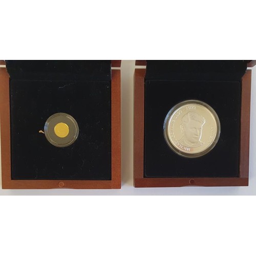 88 - Michael Collins Gold Proof €20 Coin and Michael Collins Silver Proof €10 Coin - boxed and ... 