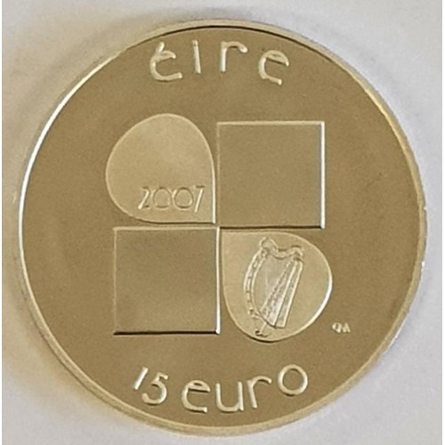 94 - Ireland: 2007 Ivan Mestrovic €15 Silver Proof Coin. Limited edition No. 5262 of 8000. In origin... 