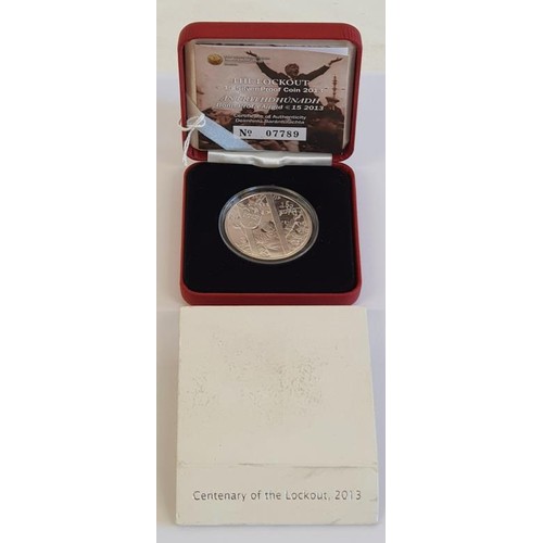 96 - Ireland: 2013 The Lockout €15 Silver Proof Coin. Limited edition No. 7789 of 10000. In original... 