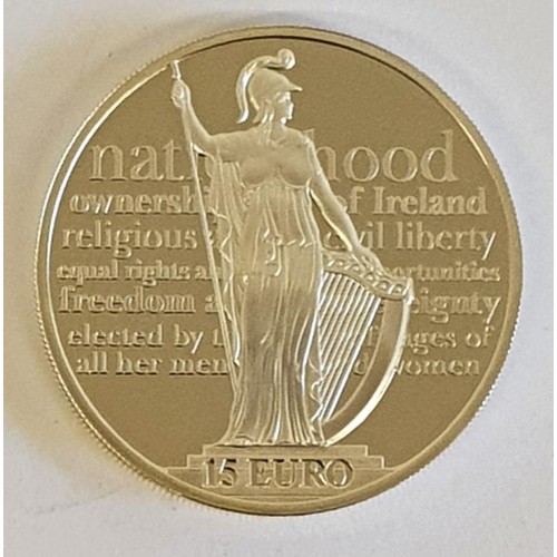 103 - Ireland: 100th Anniversary of the Proclamation of the Irish Republic €15 Silver Proof Coin 2016... 