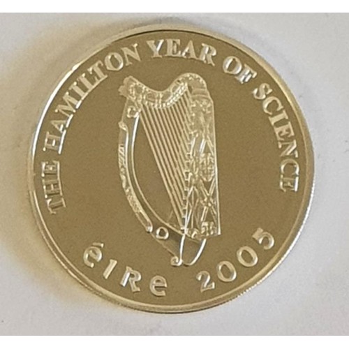 104 - Ireland: €10 Silver Proof Coin - celebrating William Rowan Hamilton. Issued by the Central Bank... 