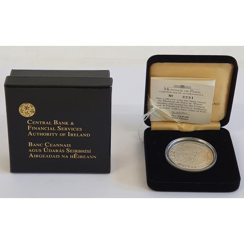 104 - Ireland: €10 Silver Proof Coin - celebrating William Rowan Hamilton. Issued by the Central Bank... 