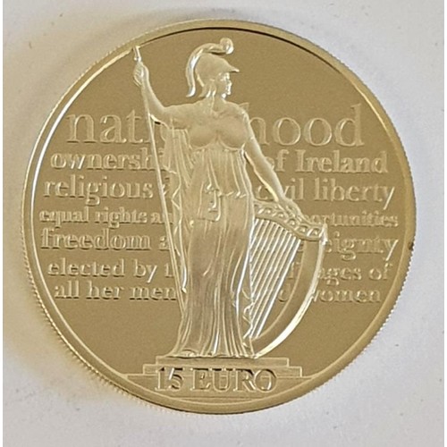 105 - Ireland: 100th Anniversary of the Proclamation of the Irish Republic €15 Silver Proof Coin 2016... 