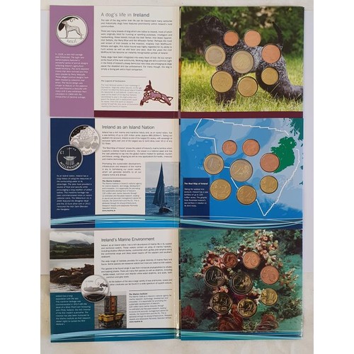 107 - Ireland: 2012 Uncirculated Coin Set, Animals of Irish Coinage; 2014 An Island Nation, Scientific Stu... 