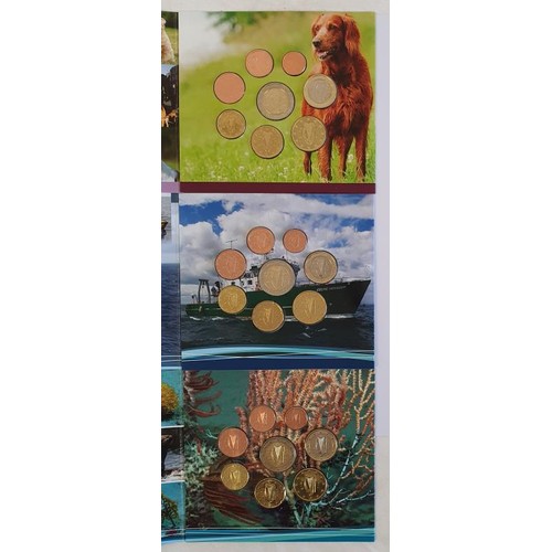 107 - Ireland: 2012 Uncirculated Coin Set, Animals of Irish Coinage; 2014 An Island Nation, Scientific Stu... 