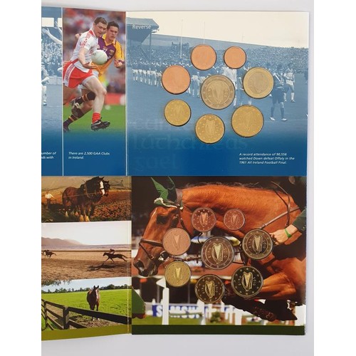 108 - Ireland: 2009 Uncirculated Coin Set, Celebrating 125 Years of the GAA; and 2010 Animals of Irish Coi... 