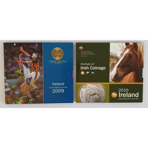 108 - Ireland: 2009 Uncirculated Coin Set, Celebrating 125 Years of the GAA; and 2010 Animals of Irish Coi... 