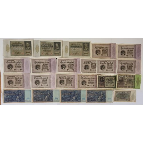 110 - Collection of German Banknotes c.1923, (22)