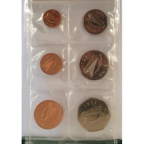 117 - Ireland's Decimal Coins. Polished Standard Specimens, Central Bank of Ireland 1971