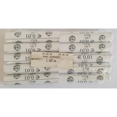 123 - 2004 10 Un-Opened Rolls of 50 1cent coins all contained in original sealed packaging