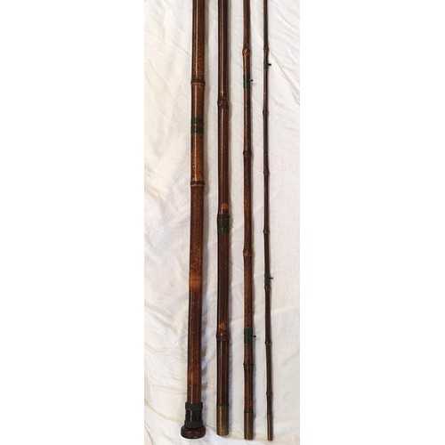 156 - Vintage 18ft, 4 piece Bamboo Dapping Rod