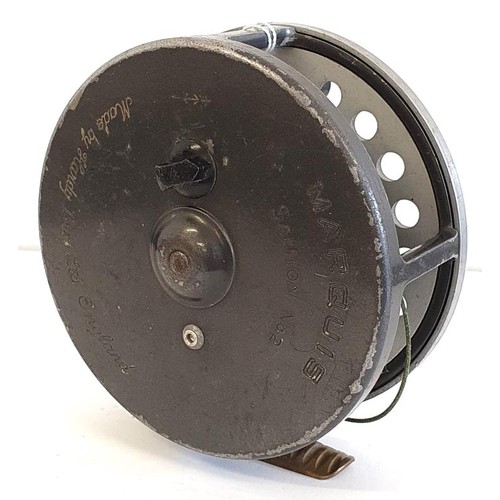 174 - A Hardy Marquis Salmon No.2 4in Alloy Fishing Reel with brass foot