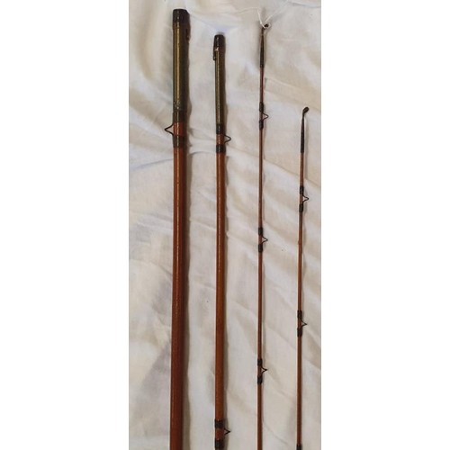 176 - J Enright and Sons, Castleconnell (Co Limerick) 13 foot, 3-piece plus spare, Green Heart Fishing Rod... 