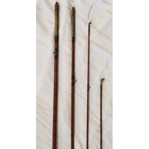 200 - A Haynes of Cork, 9 Foot, Split Cane, 3-piece Fishing Rod with Spare Tip and original canvas case