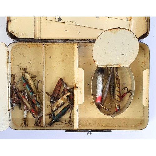 207 - A Very Nice Hardy Bros, Alnwick Tin Bait/Lure Box with 4 compartments of differing shapes and sizes,... 