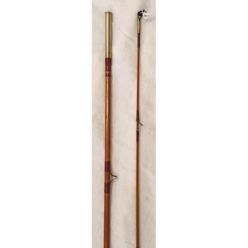 228 - Pezon Et Michel, Amboise, Paris Split Cane Fishing Rod, c.7ft, 2-piece