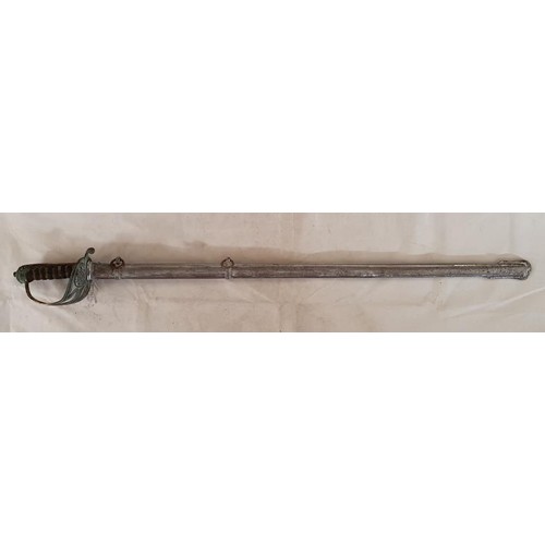 260 - British Rifle Officers Sword in Steel Scabbard 1827