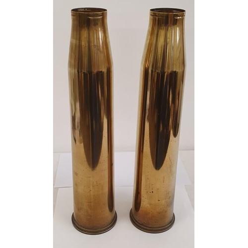 275 - Pair of Brass Shell Casings, c.1943 and c.23.5in tall