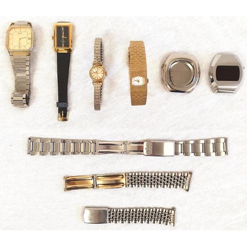 290 - Ladies Omega De Ville: Gold Plated on Bracelet.; Ladies Gilex 17 Jewel Incabloc Watch. Gold Plated o... 