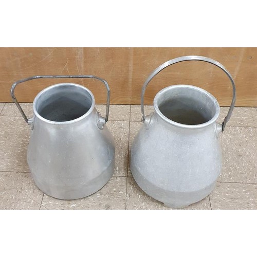 328 - Two Aluminium Milk Cans, c.13in tall each (2)