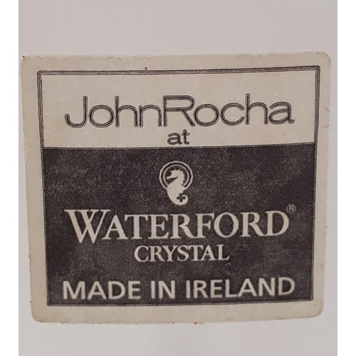 334 - John Rocha Waterford Flower Vase, c.14in tall, etched marking, original labels still on base