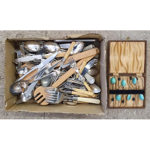 337 - Box of Flatware and Coffee Bean Spoons