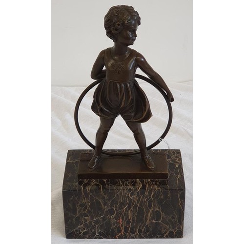 339 - Bronze Effect Art Deco Style Figure 