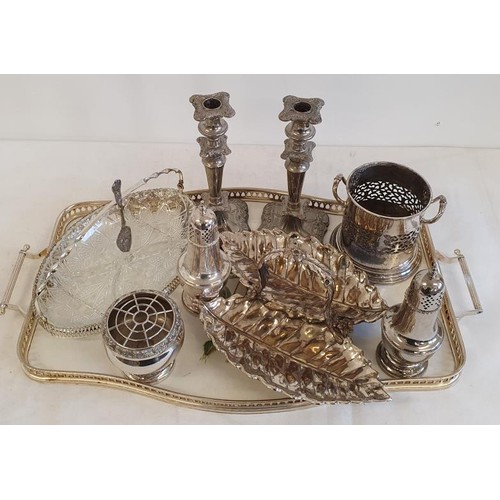 355 - Tray of Silver Plated Items