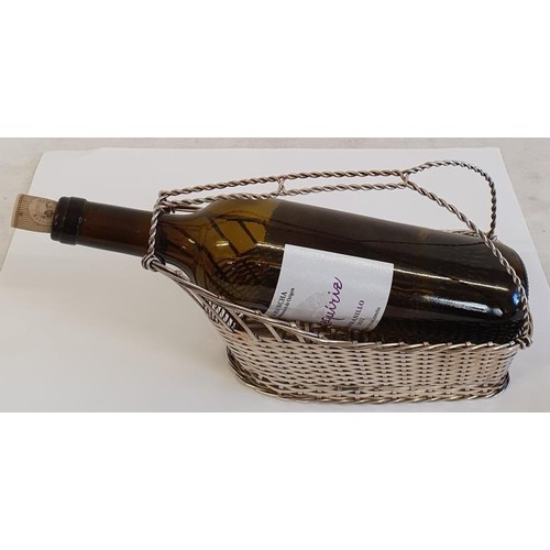 356 - Silver Plated Wine Bottle Carrier/Pourer