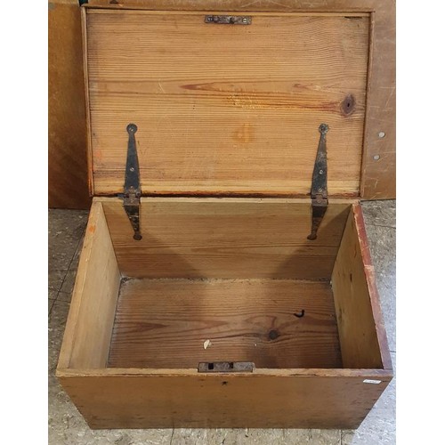 393 - Tall Bentwood Chair and a Victorian Pine Storage Box (2)