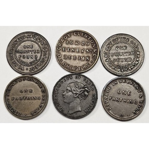 63 - O'Grady Clinton & Co, Drapers, 19 & 20 Henry St Dublin May Ireland Flourish Token; and The C... 