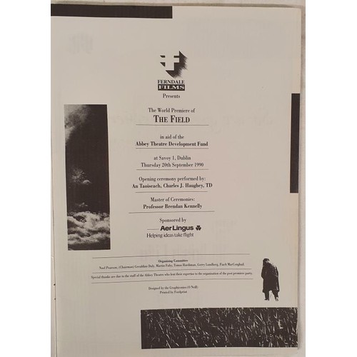 4 - John B. Keane; The Field, Programme for the World Premiere of the Field (film) at Savoy 1, Dublin Th... 