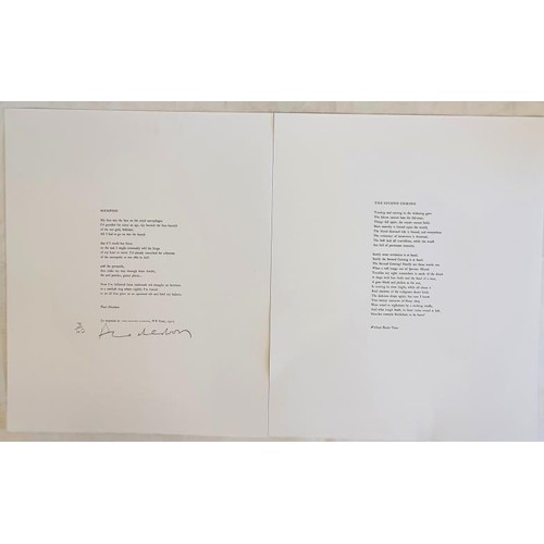 75 - Paul Muldoon; Memphis (in response to The Second Coming, W.B.Yeats 1921) This signed limited edition... 