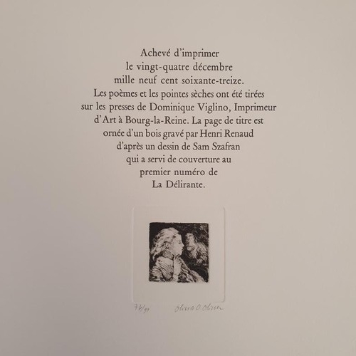 81 - W.B Yeats: Dix-Sept Poems: La Delirante, France 1973 Limited Edition Soft cover in slipcase 74/99. T... 