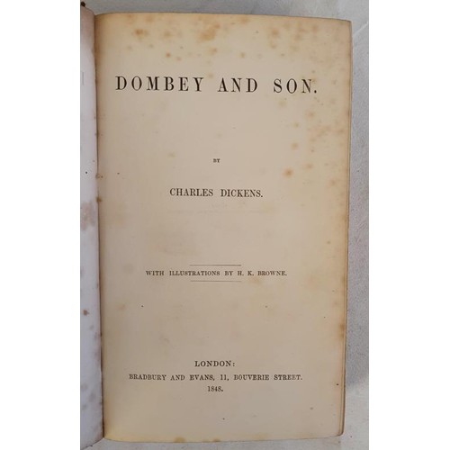 90 - Charles Dickens - Dombey and Son, with Illustrations by H.K. Browne, published by Bradbury and Evans... 