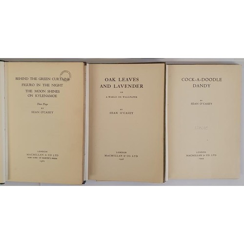 93 - Sean O Casey: Cock - A - Doodle Dandy, Published by McMillan, London, 1949. 1st Ed HB DJ; Oak Leaves... 